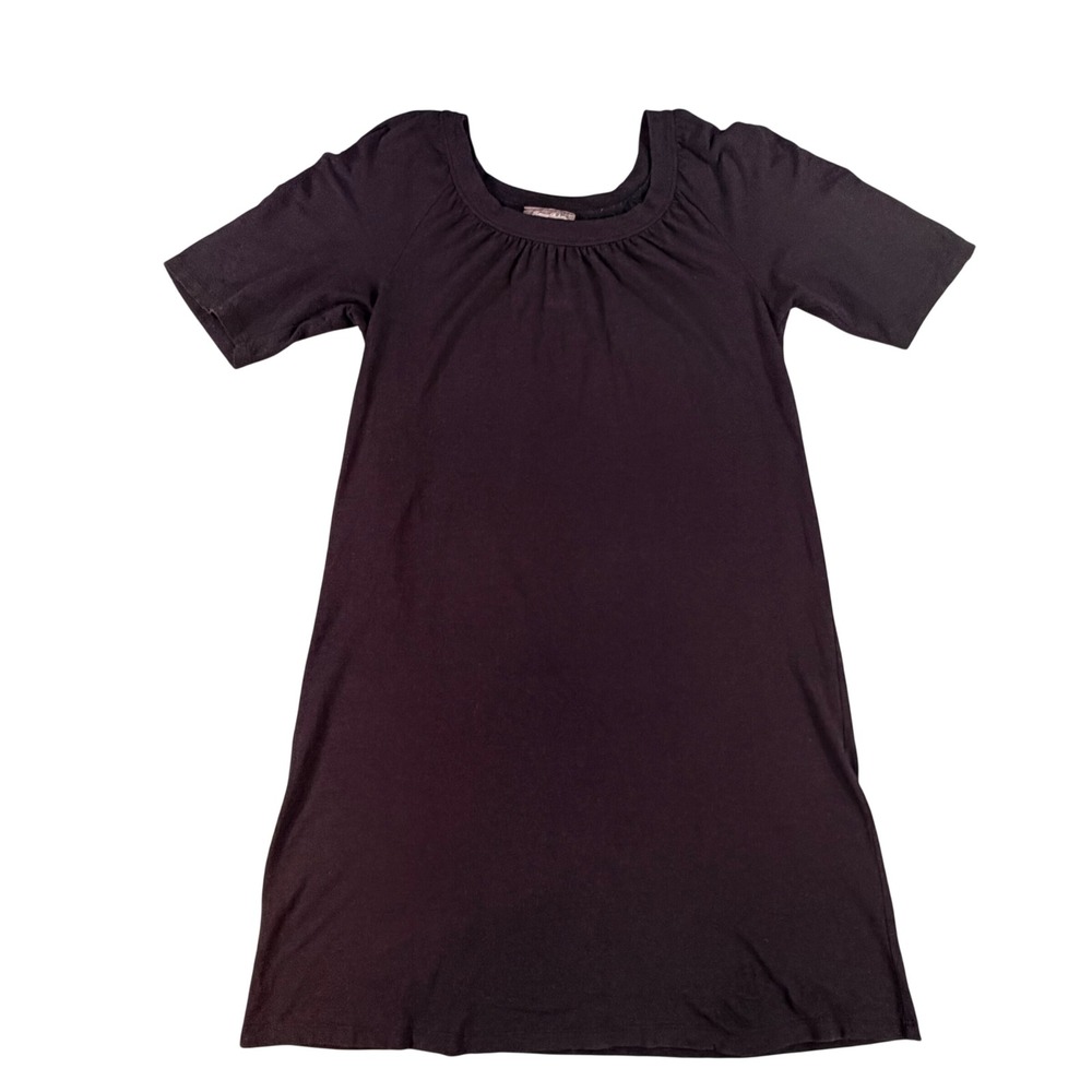 Tommy Bahama T-Shirt Dress Womens S Black Scoop Neck Jersey minimalist Basic